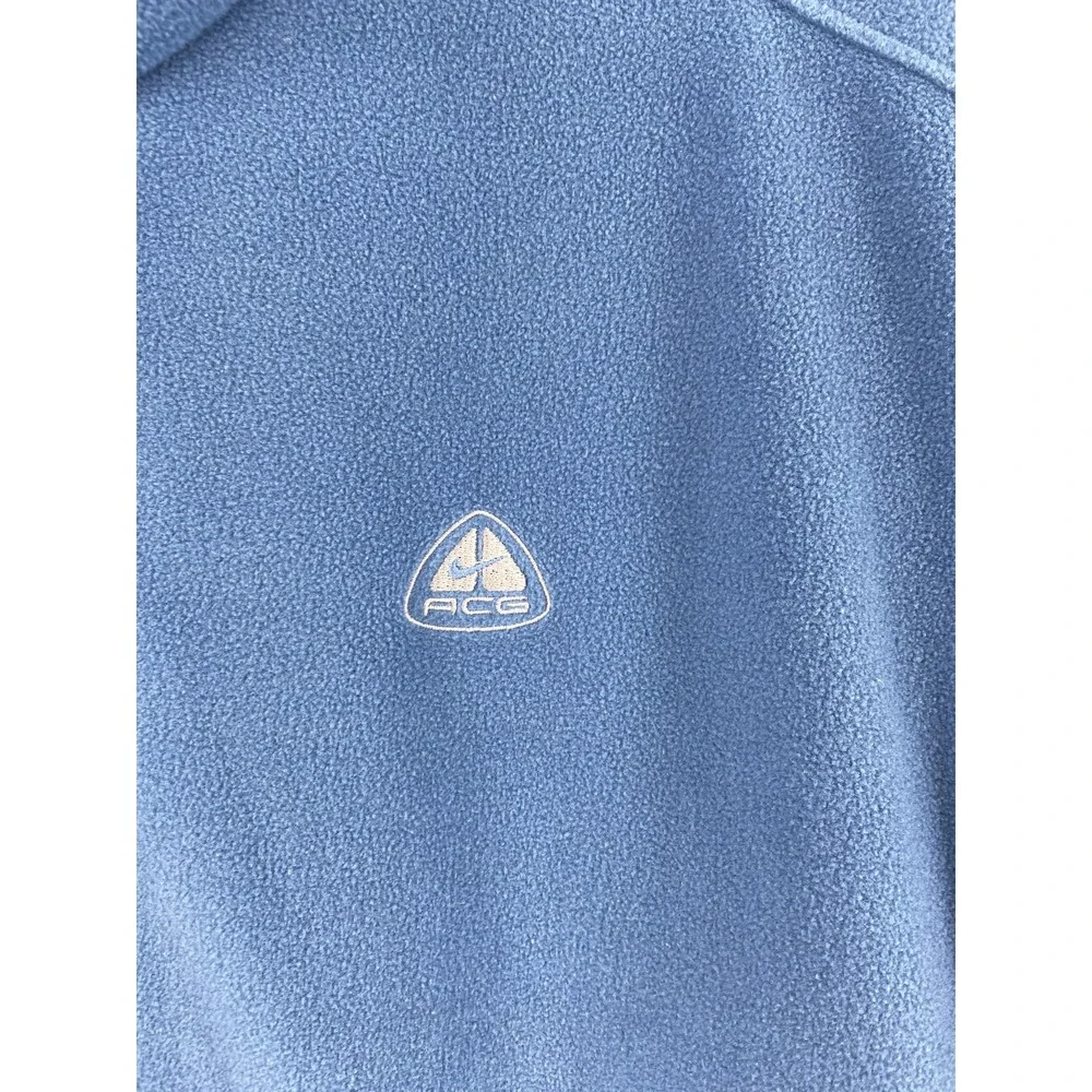 Nike ACG Jacket Men Large Blue Therma-Fit Fleece Full Zip Colorblock 2 Tone Hike